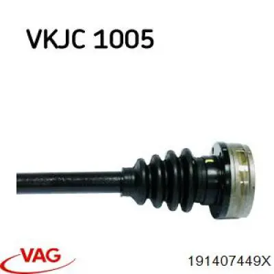 Купить 191407449X VAG Привод в сборе левый