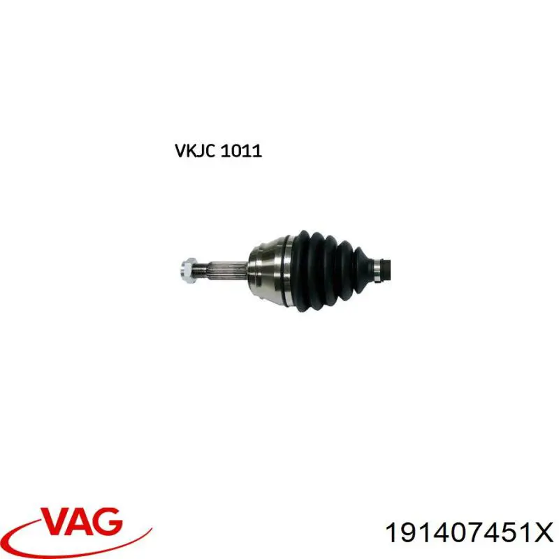 Привод передний левый VAG 191407451X цена, от 150.90 USD