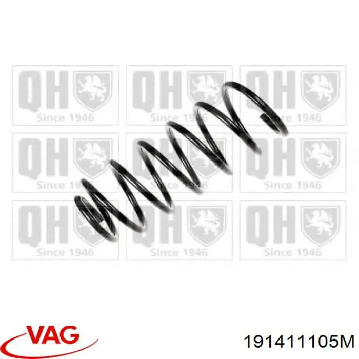 Пружина амортизатора передняя VAG 191411105M цена, от 22.43 USD