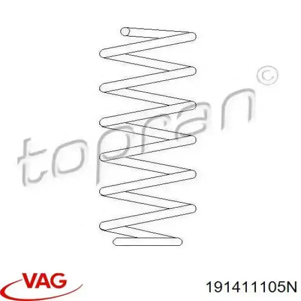 Передняя пружина 191411105N VAG