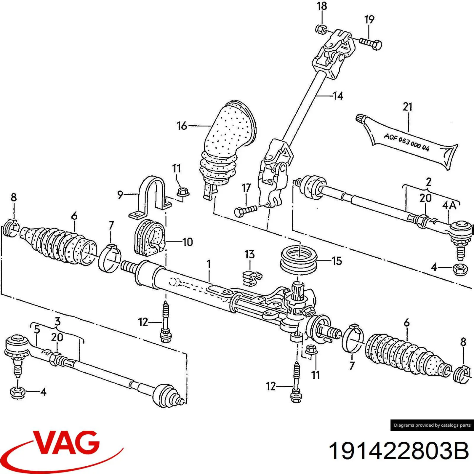 191422803B VAG tração de direção montada direita