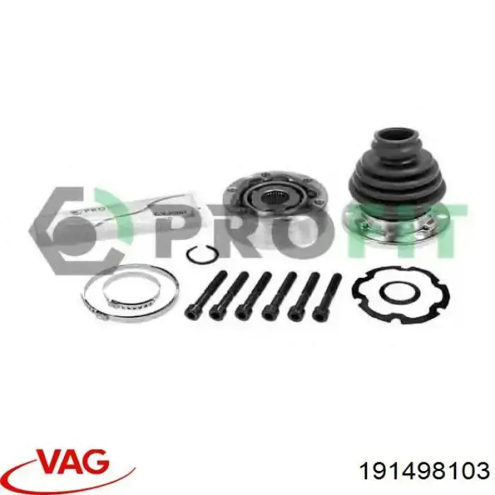 Шарнир угловых скоростей передний левый VAG 191498103 цена, от 26.43 USD