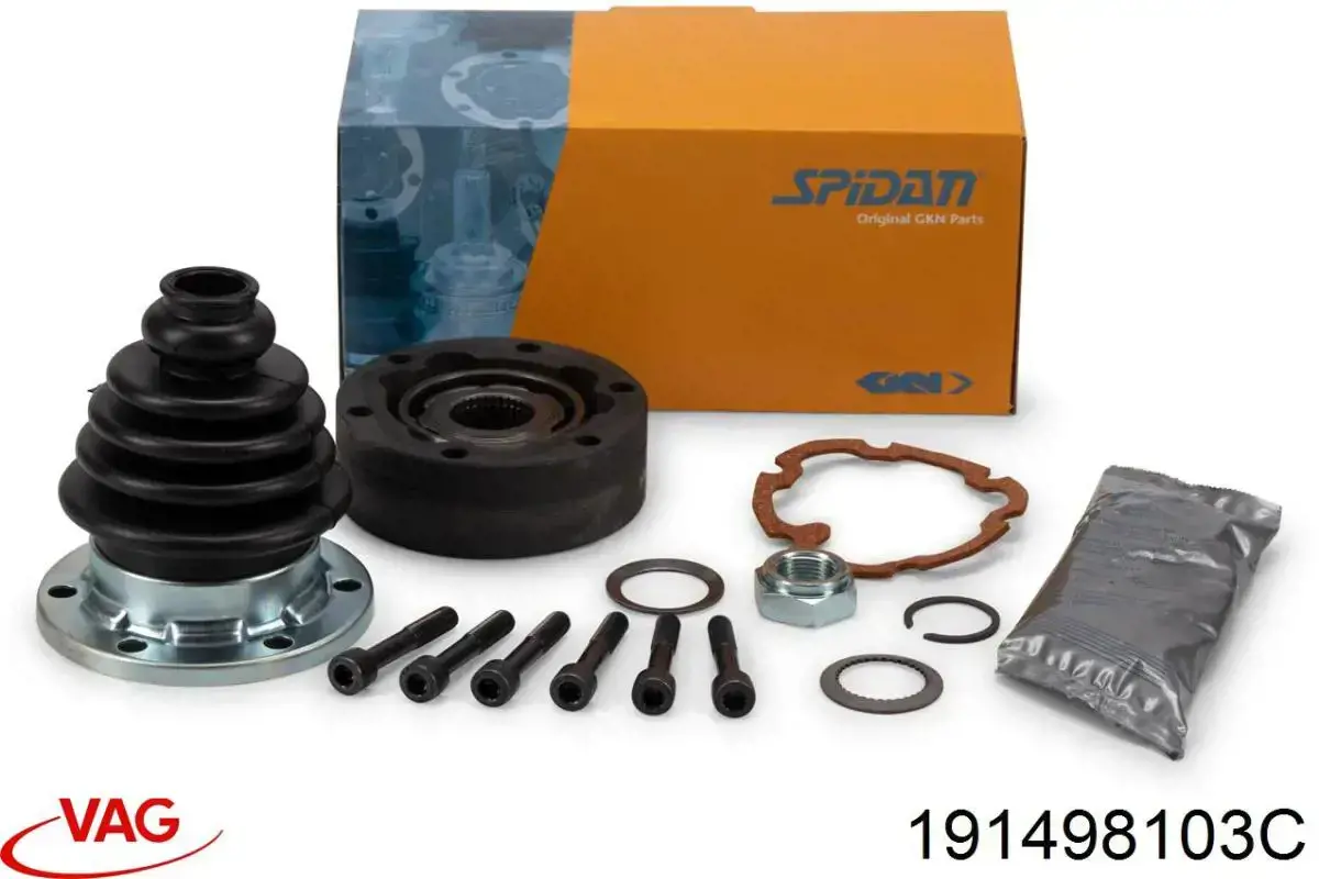 Шарнир угловых скоростей передний левый VAG 191498103C цена, от 27.10 USD