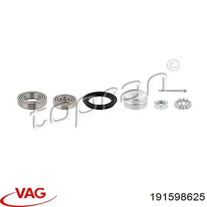 Подшипник задней ступицы 191598625 VAG