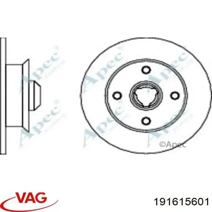 191615601 VAG диск тормозной задний