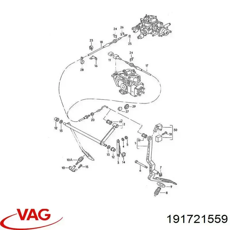 191721559 VAG педаль газа (акселератора)