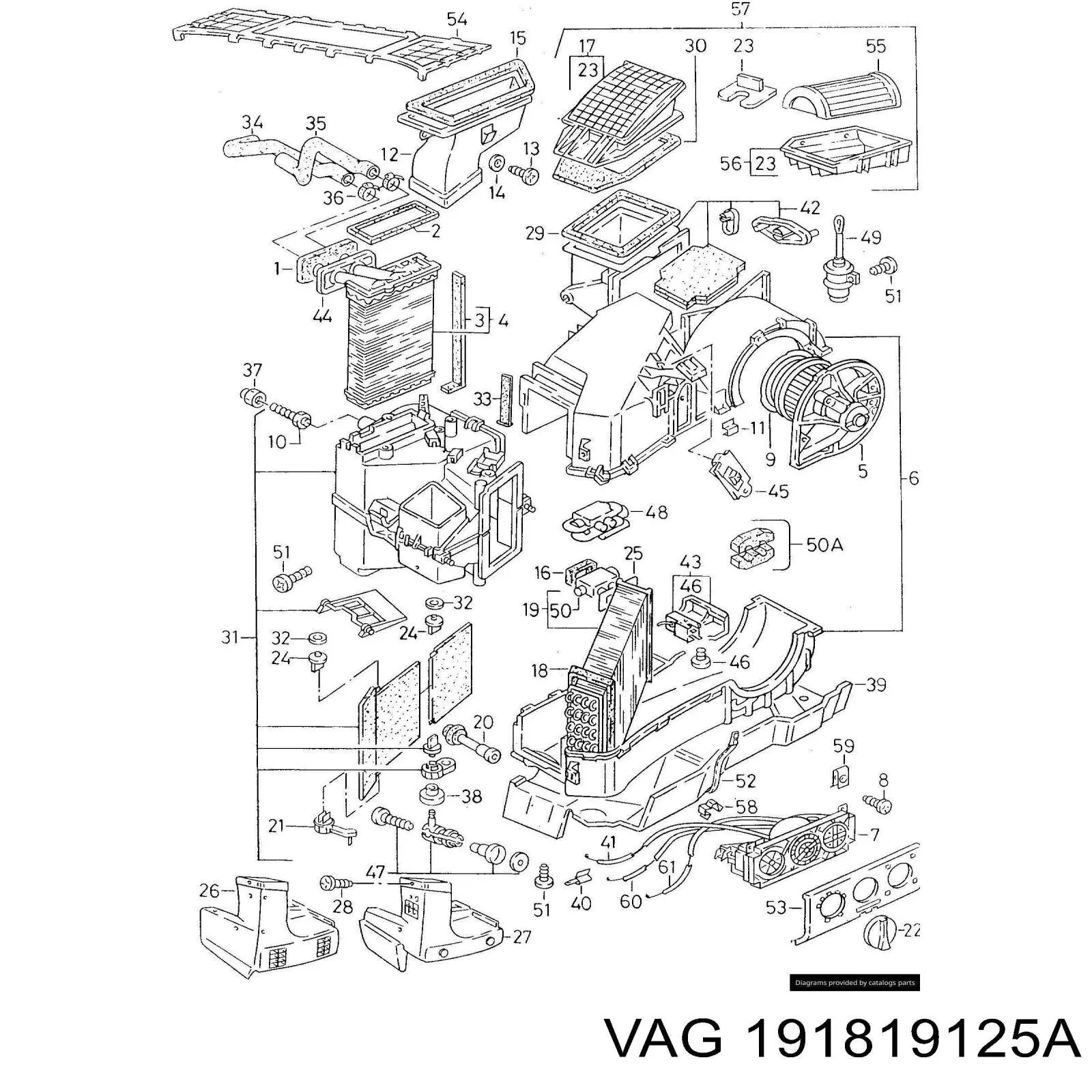 Puxador de comporta de regulador de temperatura de forno para Volkswagen Passat (B3, B4, 3A2, 351)