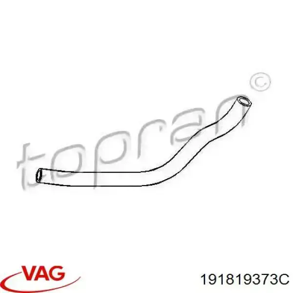 Шланг радиатора печки обратка VAG 191819373C цена, от 4.74 USD
