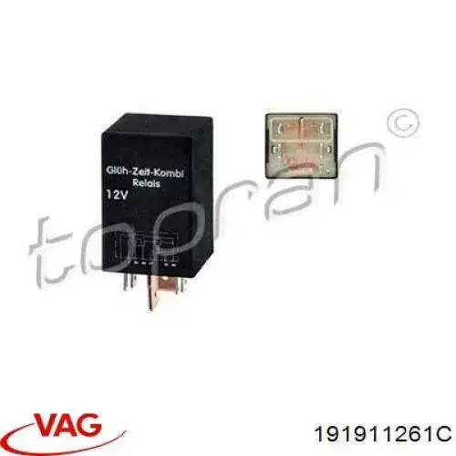 191911261C VAG Relê das velas de incandescência