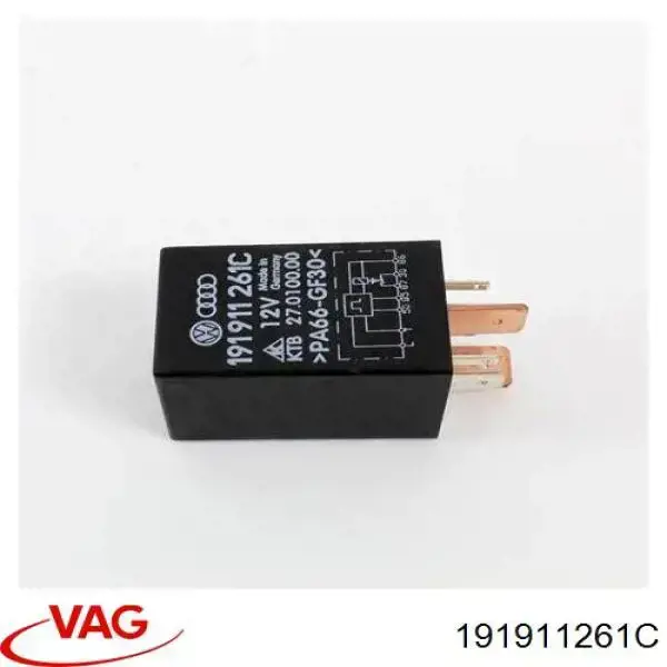Relê das velas de incandescência 191911261C VAG