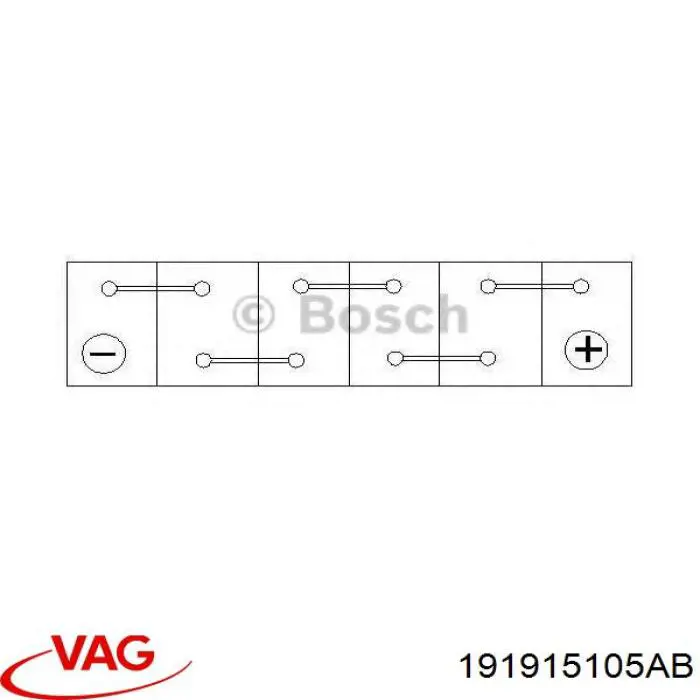 Купить 191915105AB VAG Батарея аккумуляторная