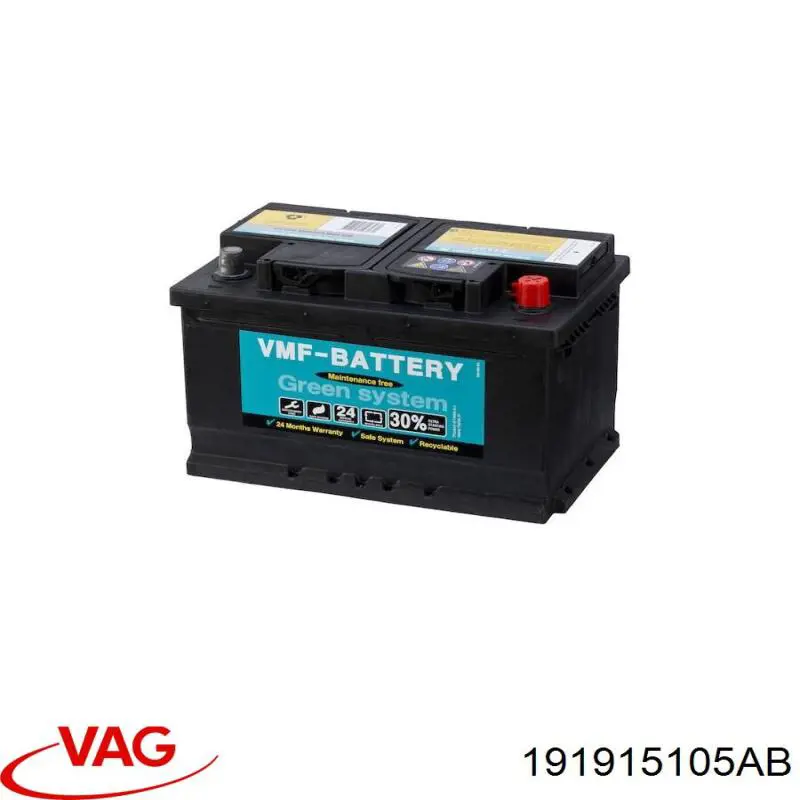 Аккумулятор автомобильный VAG 191915105AB цена, от 123.33 USD