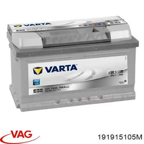 Аккумулятор автомобильный VAG 191915105M цена, от 123.33 USD
