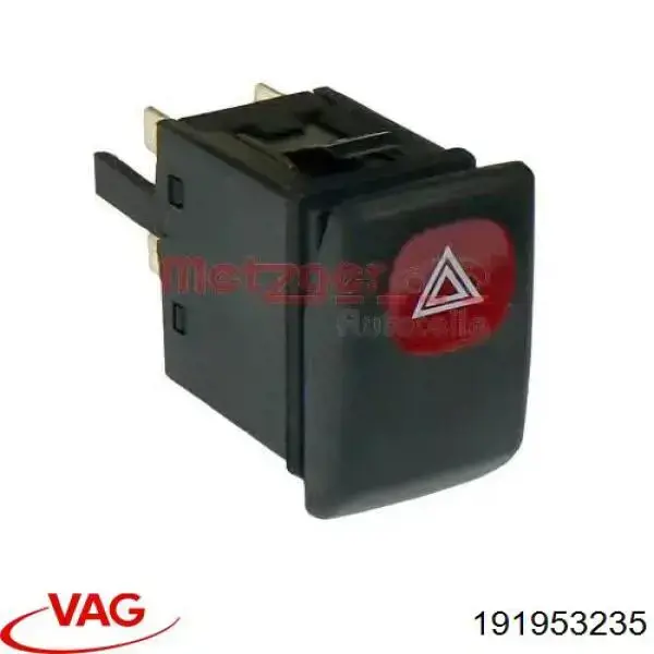 Botão de ativação do sinal de emergência 191953235 VAG