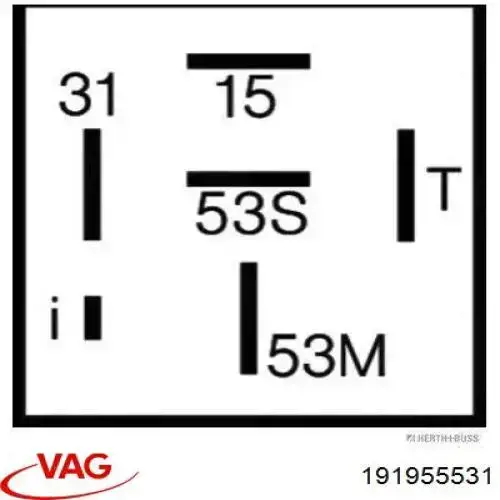 Relê de controlo de limpador pára-brisas VAG 191955531