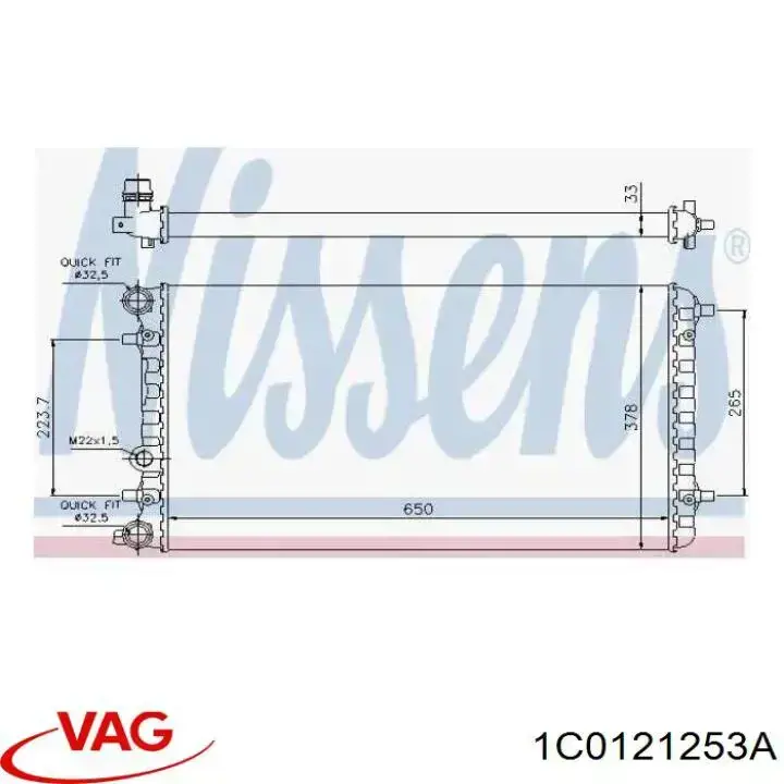 Купить 1C0121253A VAG Радиатор водяной