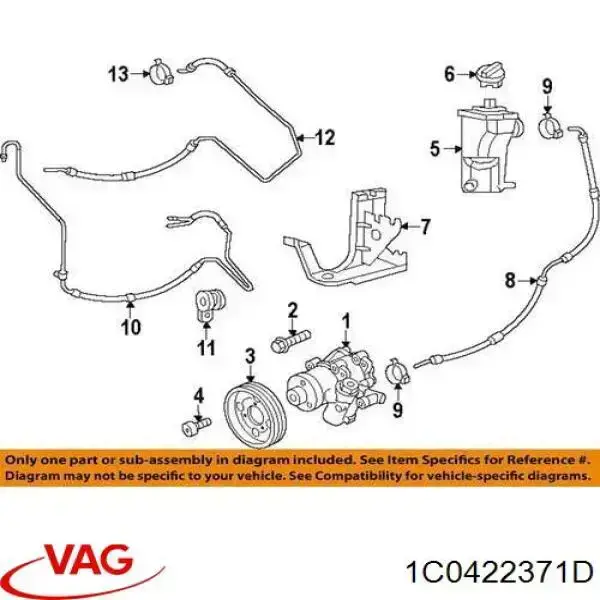 Бачок насоса ГУР Volkswagen Passat B7 седан (362) (2010 - 2016) цена, от 76.02 USD