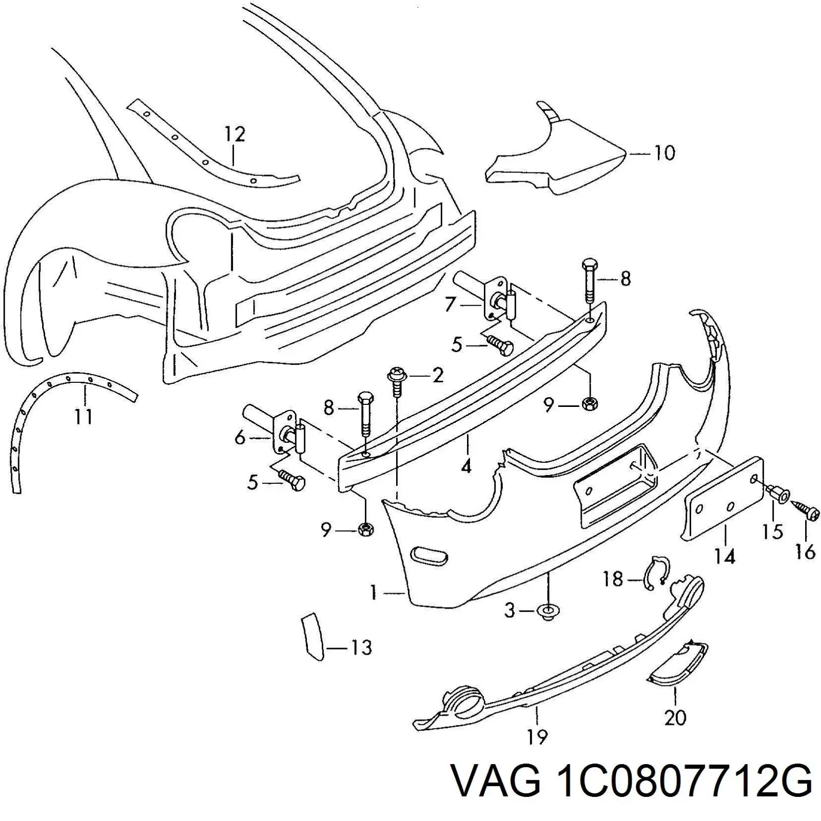  VAG 1C0807712C цена, от 185.26 USD