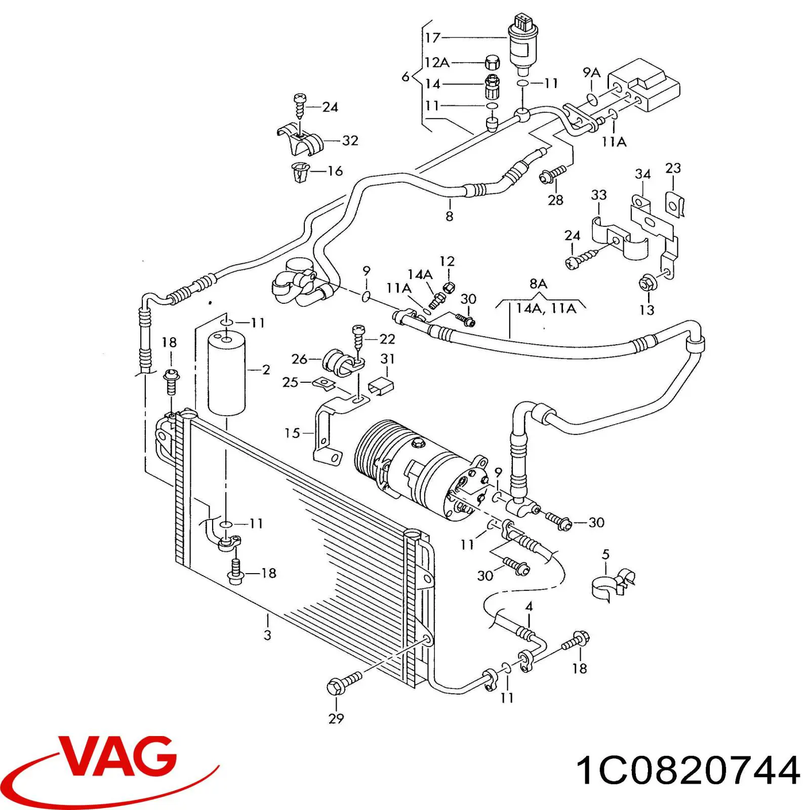  VAG 1C0820744 цена, от 146.96 USD