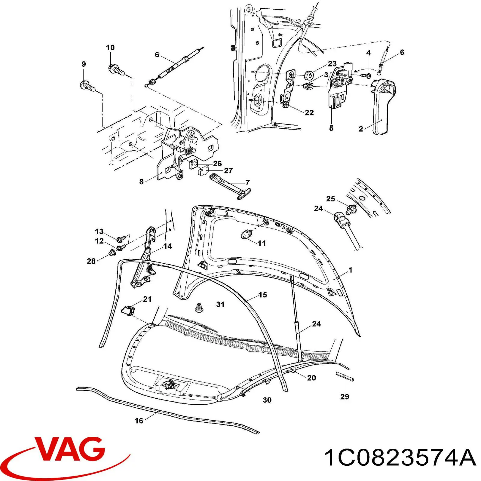  VAG 1C0823574A цена, от 14.84 USD