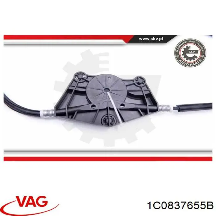 Механизм стеклоподъемника водительской двери VAG 1C0837655B цена, от 83.92 USD