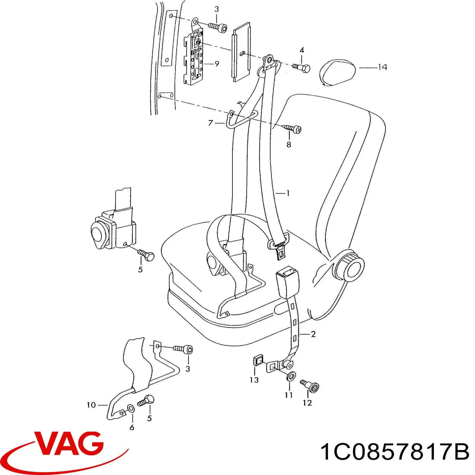  VAG 1C0857817B цена, от 5.93 USD