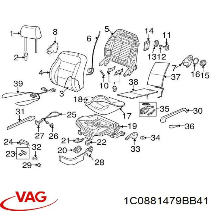  VAG 1C0881479BB41 цена, от 14.79 USD