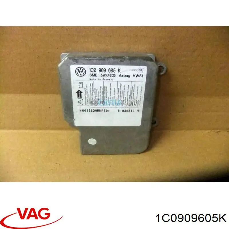 1C0909605K VAG модуль-процессор управления подушкой безопасности (эбу airbag)
