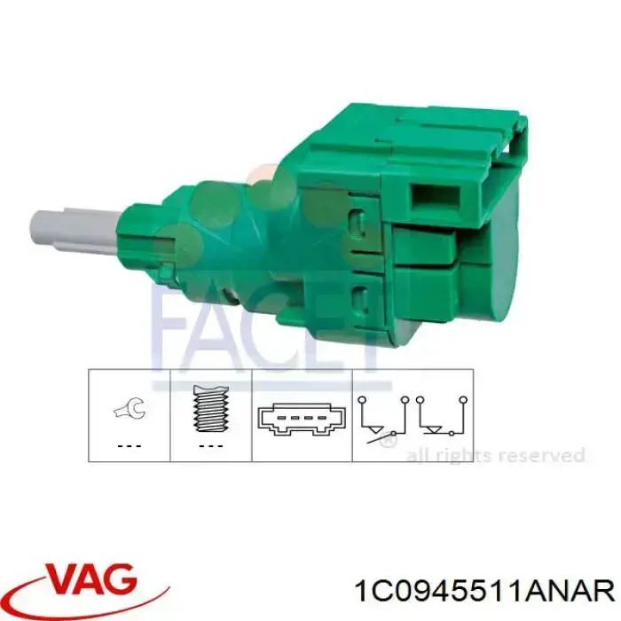 Купить 1C0945511ANAR VAG Лягушка стоп сигнала