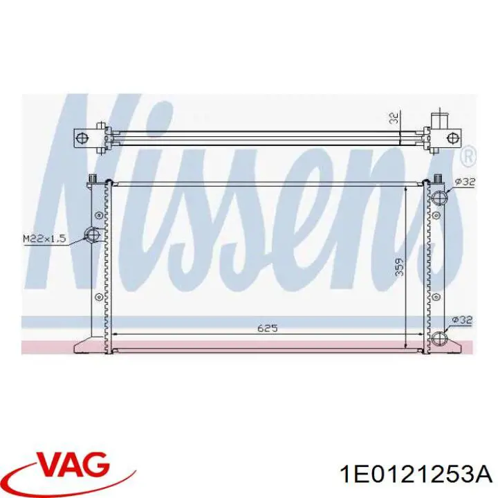 Радиатор 1E0121253A VAG