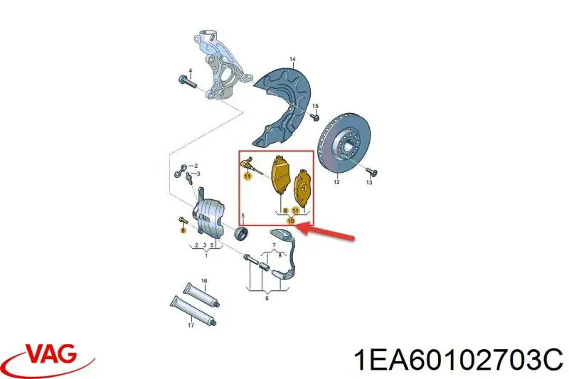 Купить 1EA60102703C VAG Диск колесный