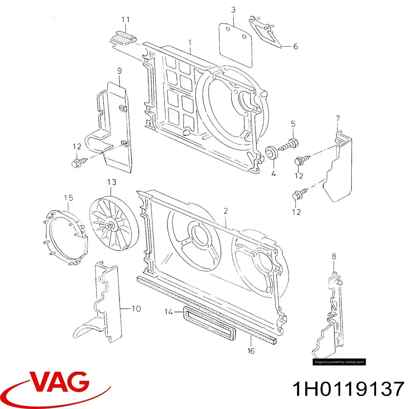 Купить 1HO119137 VAG Ремень генератора