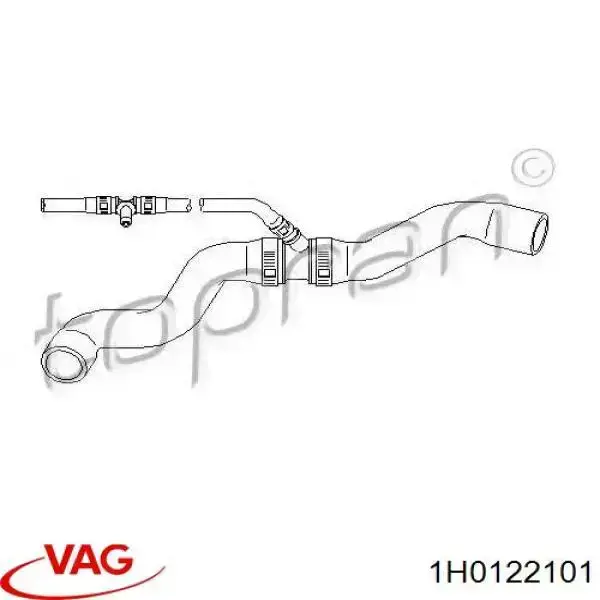 Шланг радиатора охлаждения VAG 1H0122101 цена, от 13.54 USD
