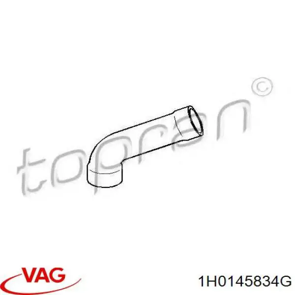Шланг (патрубок) интеркуллера верхний на Volkswagen Golf III 