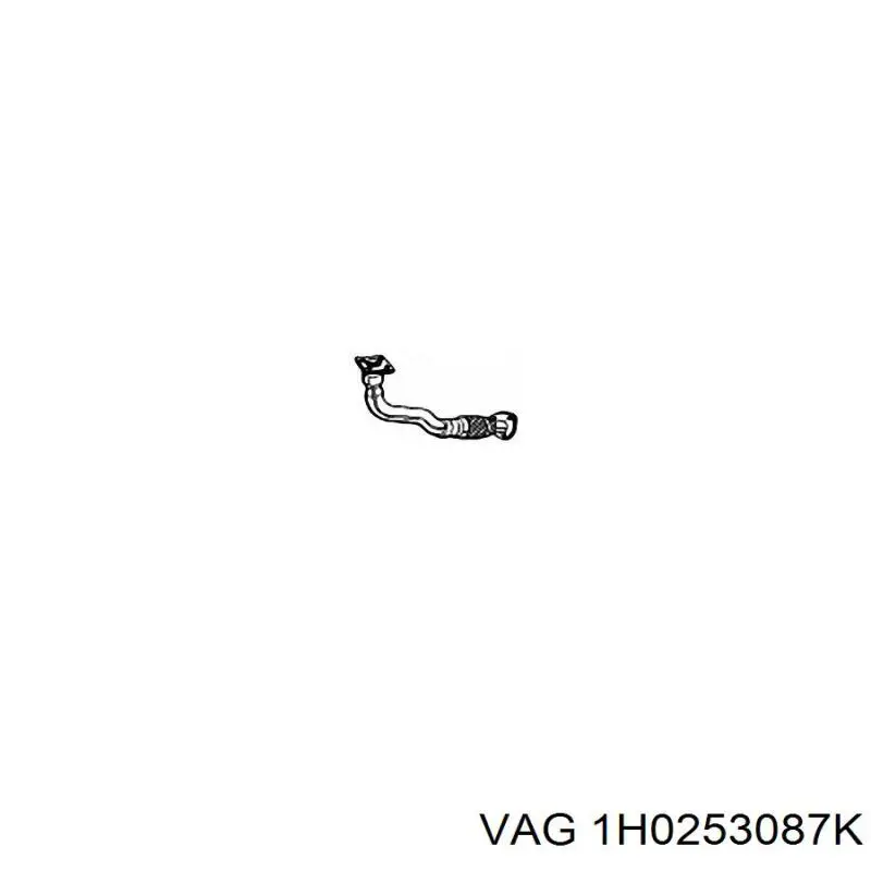 1H0253087K VAG труба приемная (штаны глушителя передняя)