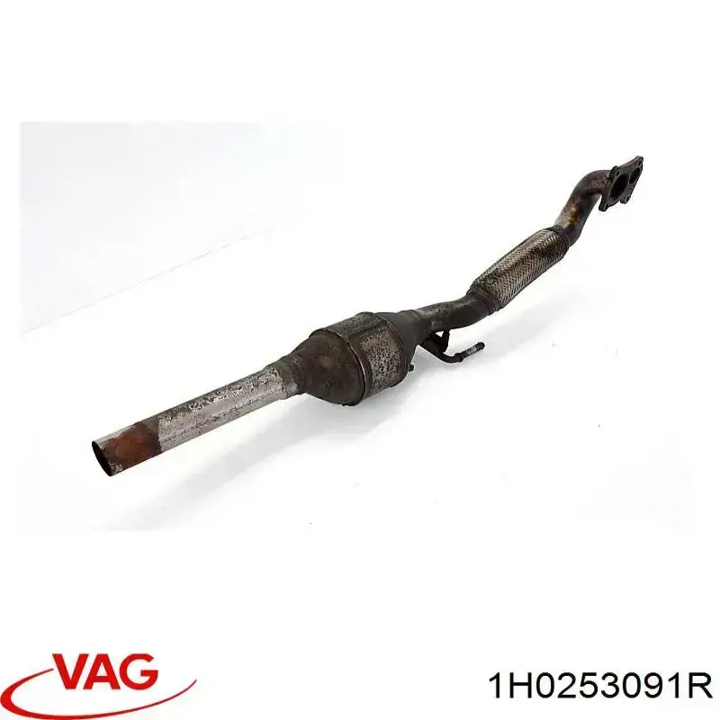 1H0253091R VAG труба приемная (штаны глушителя передняя)