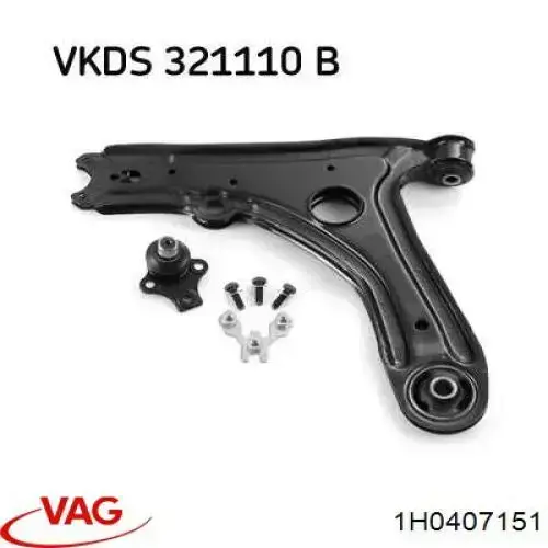 Рычаг передней подвески нижний левый/правый 1H0407151 VAG