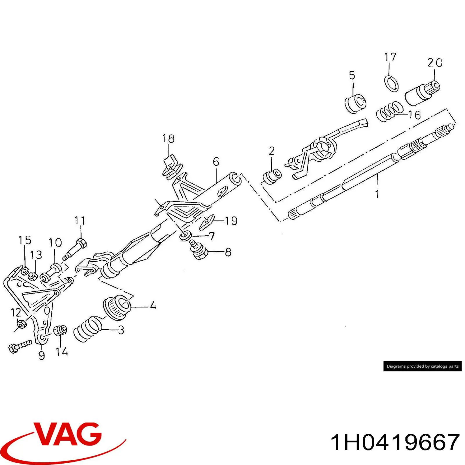  VAG 1H0419667 цена, от 68.14 USD
