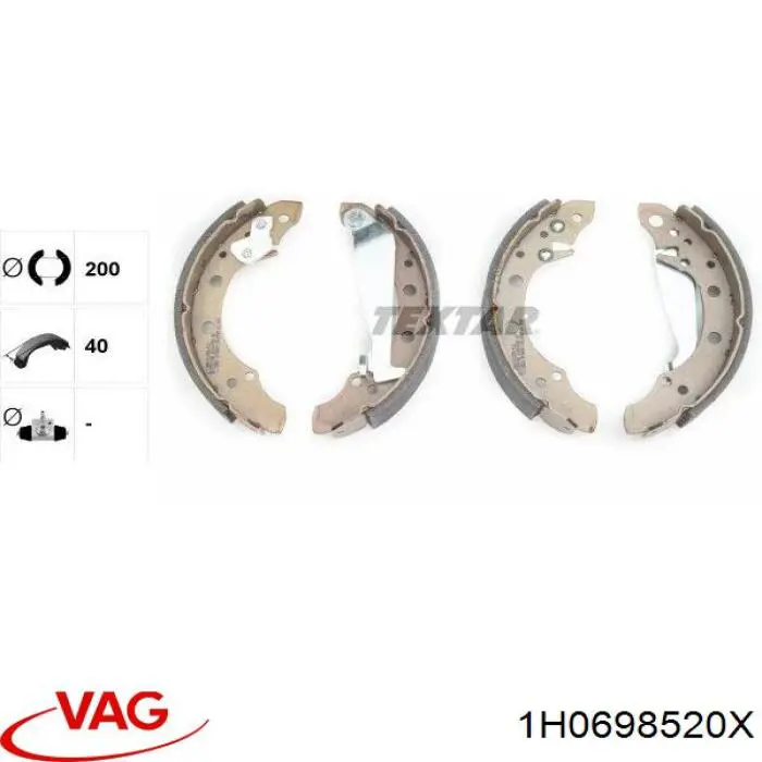 Тормоза рабочие задние ножные и тормозные барабаны VAG 1H0698520X цена, от 17.47 USD