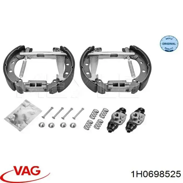 Тормоза рабочие задние ножные и тормозные барабаны VAG 1H0698525 цена, от 16.65 USD