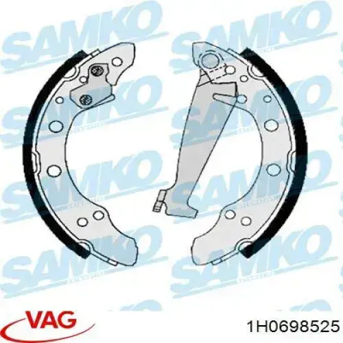 Купить 1H0698525 VAG Задние барабанные тормозные колодки