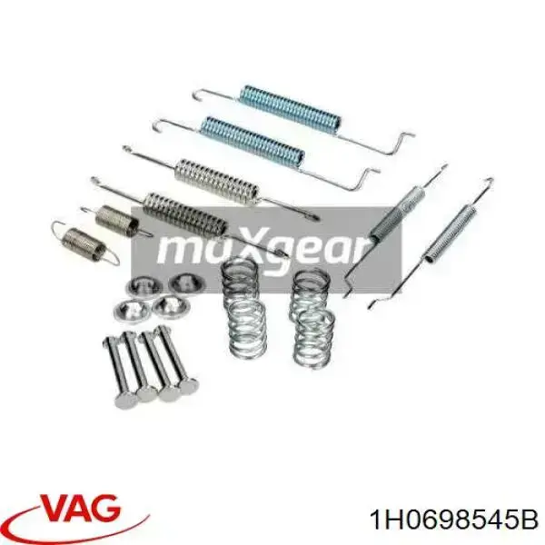 Установочный комплект задних барабанных колодок VAG 1H0698545B цена, от 7.39 USD