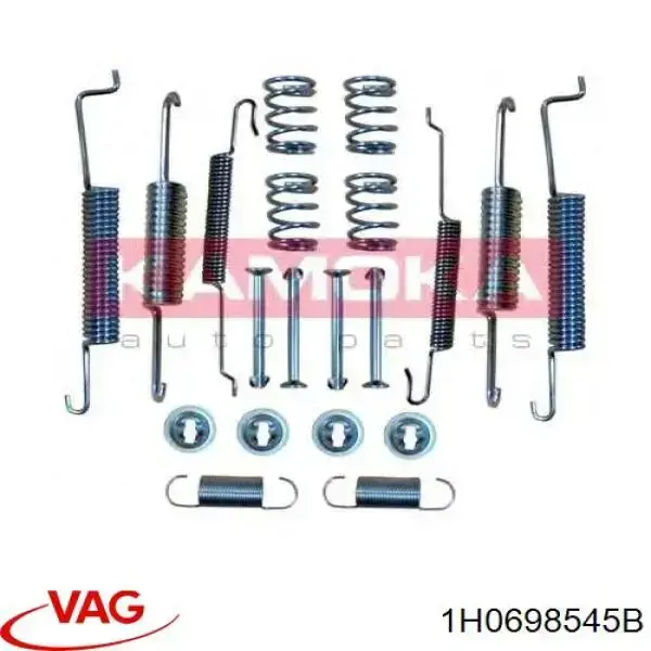 Купить 1H0698545B VAG Монтажный комплект задних барабанных колодок