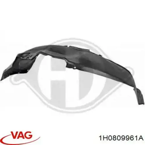 Подкрылок крыла переднего левый VAG 1H0809961A цена, от 12.67 USD