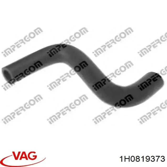 1H0819373 VAG шланг радиатора отопителя (печки, обратка)