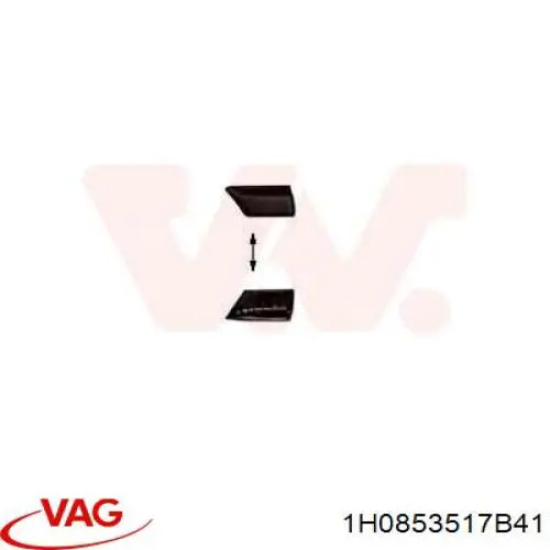 Молдинг крыла переднего левого VAG 1H0853517B41 цена, от 16.60 USD