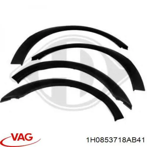 Купить 1H0853718AB41 VAG Молдинг передней арки колеса, правый