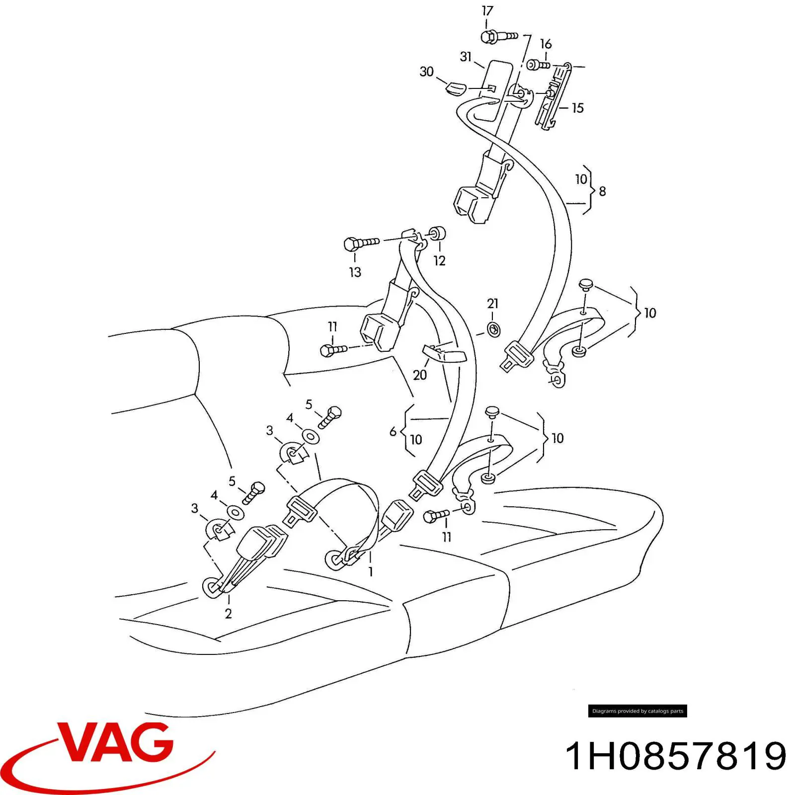  VAG 1H0857819 цена, от 5.64 USD