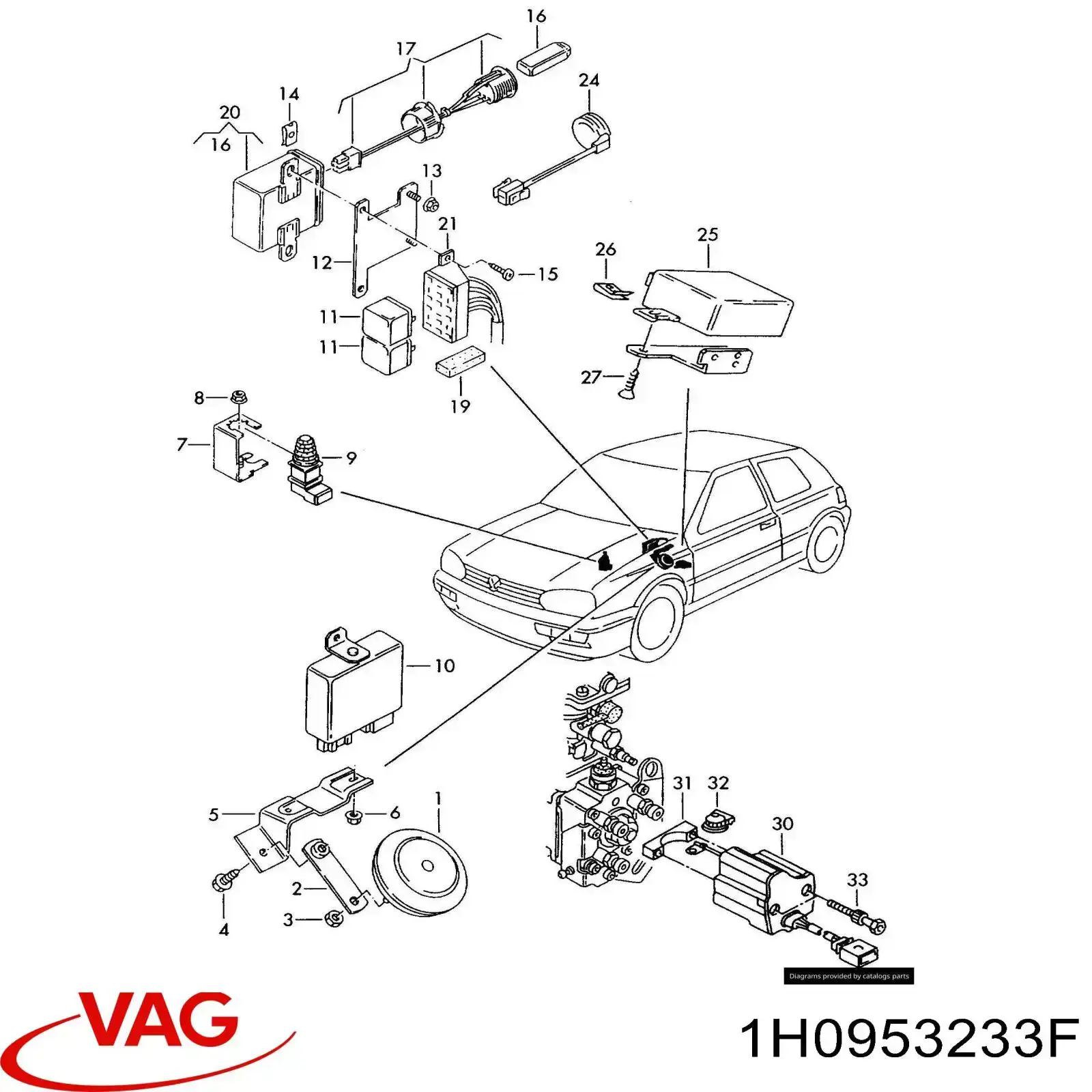 Купить 1H0953233F VAG 