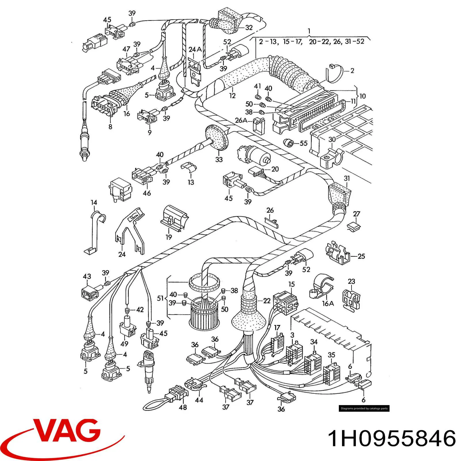  VAG 1H0955846 цена, от 1.61 USD